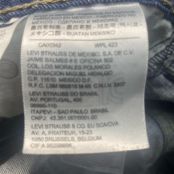 Levis 514 Jeans Mens 40x30 Slim Straight Blue Denim Pants Cotton Adult - Picture 9 of 9